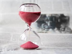 Hourglass representing that SEO is a long game. 